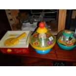 2 Vintage Fisher Price baby toys and 1 other (no disc for music box)