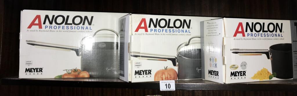 A fabulous set of 3 boxed Anolon professional saucepans, - Image 2 of 5