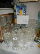 A mixed lot of glassware.