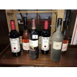 6 bottles of wine (4 red and 2 rose)