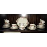 A Royal Doulton English Rose 21 piece tea set