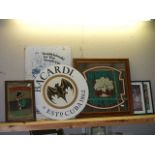 A mixed lot of original breweriana advertising mirrors and signs.