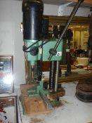 A No-Tool mortising machine, working.