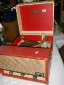 A Dansette record player,