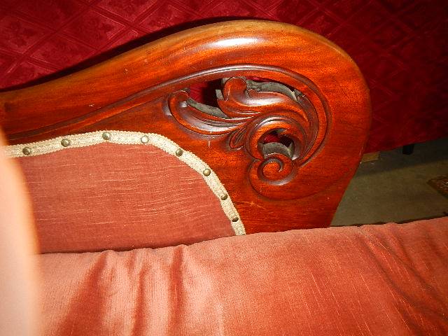 A mahogany framed chaise longue. - Image 2 of 2