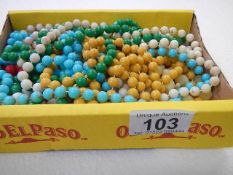 A quantity of vintage bead necklaces