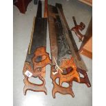 A quantity of vintage saws (5 plus 1 a/f)