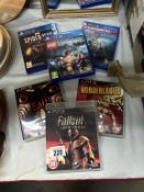Three PS3 games (Fallout, Borderlands, Saw) and 3 PS4 games (Spiderman, Lego Hobbit,