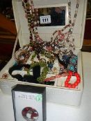 A jewellery box of costume jewellery