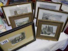 Six small framed and glazed engravings.