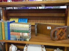 14 Oxford world's classic books and a folding book rack