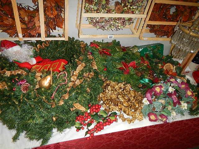 3 new Christmas wreaths plus quantity of garlands etc. - Image 3 of 3