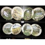 8 Royal Worcester woodland collectors plates