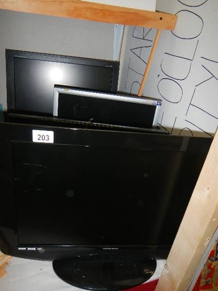 Five TV/monitors. - Image 2 of 2