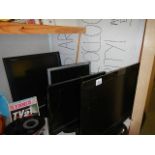 Five TV/monitors.