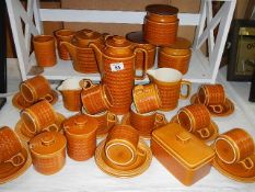 A good selection of Hornsea pottery 'Saffron' (coffee pot is chipped on spout)