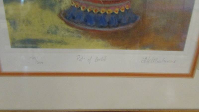 A framed and glazed limited edition print entitled 'Pot of Gold' signed H K Whatmore, 179/600. - Image 3 of 3