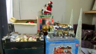 A good selection of Christmas decorations,