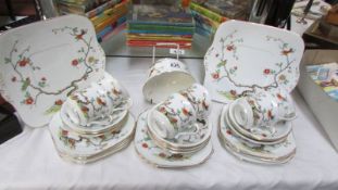 A Heathcote tea set (missing milk jug).