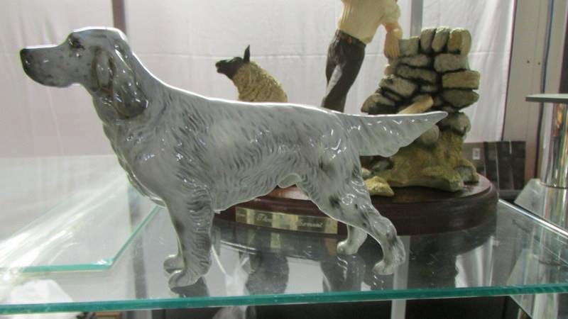 A Beswick English setter and 2 other setter dog ornaments - Image 4 of 4