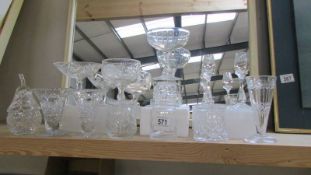 A mixed lot of crystal glass etc., (collect only).