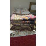 2 Nimble Fingers patchwork bed quilts both with matching pillow shams 96" by 110"
