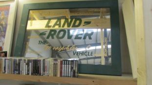 A large Land Rover (Solihull, Warwickshire) advertising mirror. (collect only).