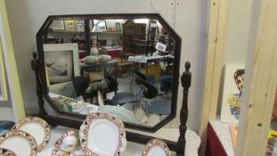 An early 20th century toilet mirror. (collect only).