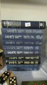 10 volumes of Jane's fighting ships, 1972-73, 74-75, 75-76, 77-78, 78-79, 80-81, 81-82, 85-86,