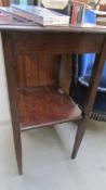 A mahogany occasional table (collect only).