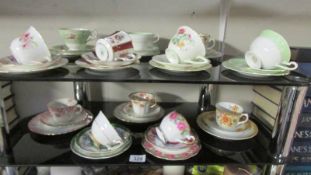 A selection of 19/20 century trios, cup,