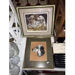Two framed and glazed prints of English Setters.