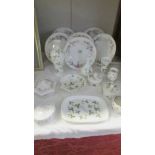 A quantity of miscellaneous trinket pots etc plus a quantity of plates by Wedgwood