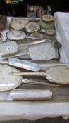 A quantity of vintage dressing table items .