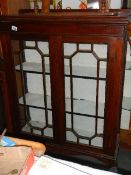 A mahogany display cabinet. (collect only)