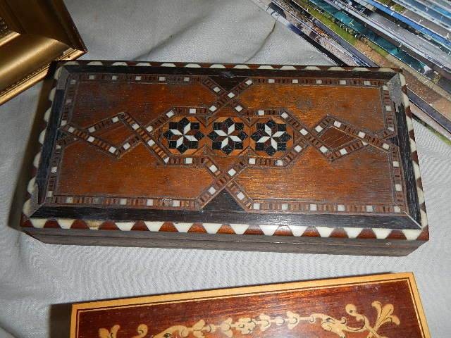 An antique inlaid box and a later example. - Image 2 of 3