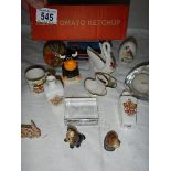 A mixed lot including crested china etc.,