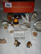 A mixed lot including crested china etc.,