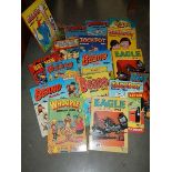 A quantity of Children's annuals including Beano, Eagle etc.,