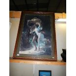 A large framed and glazed classical print marked P+ A + COT 1880. (Collect only)