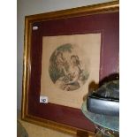 A framed and glazed engraving entitled 'Pomona'. (Collect only)