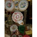 A mixed lot of plates including collector's and ribbon plates. (Collect only)