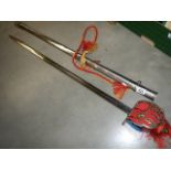 A Replica cavalry sword. (Collect only)