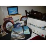 A mixed lot of aircraft related books, plates etc., including Red Arrows.
