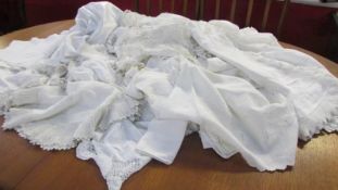 A large quantity of table linen.