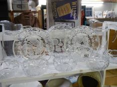 A mixed lot of glass ware including bowls, jugs etc., (Collect only)