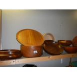 A good lot of wooden bowls etc.,