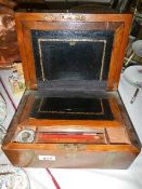 A Victorian mahogany writing box.