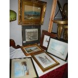 Seven assorted framed and glazed prints. (Collect only)