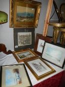 Seven assorted framed and glazed prints. (Collect only)